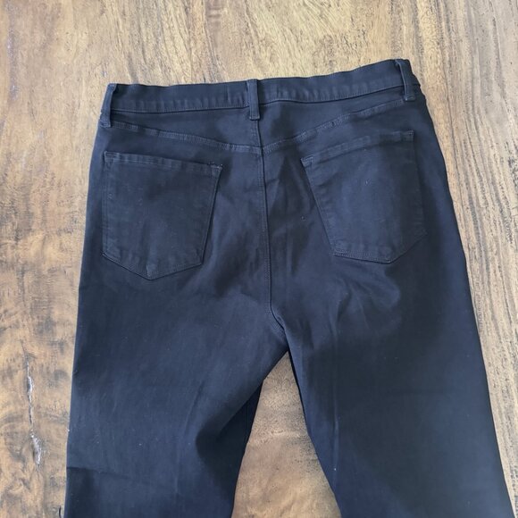 J Brand Alana Black High Waisted Distressed Skinny Frayed Hem Ankle Jeans - 31 - Picture 8 of 9